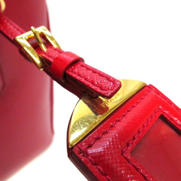 h2102771 11 Prada Tote Bag Patent Leather Red