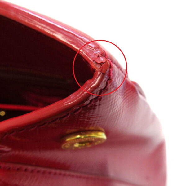 h2102771 15 Prada Tote Bag Patent Leather Red