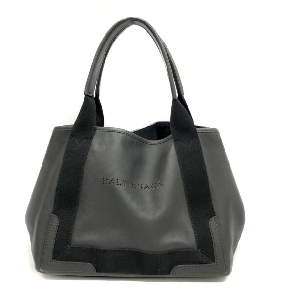 h2202230 1 Balenciaga Blue Hippo S Tote Bag Leather Black