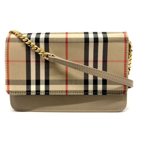 h2202231 1 Burberry 2WAY Nova Check Shoulder Bag Beige