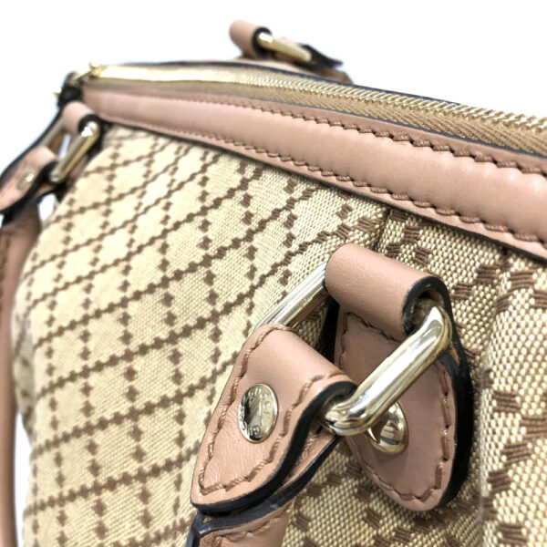 h2202698 13 Gucci 2WAY Bag Beige Brown Canvas