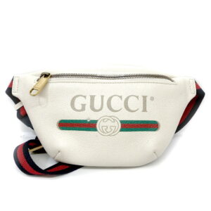 h2203376 1 Gucci 2way Bag Leather White Bamboo