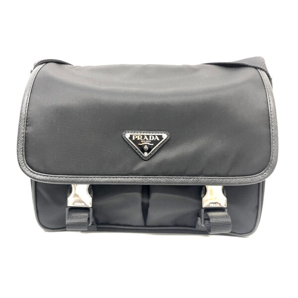 h2204800 1 Prada Shoulder Bag Tessuto Saffiano Black