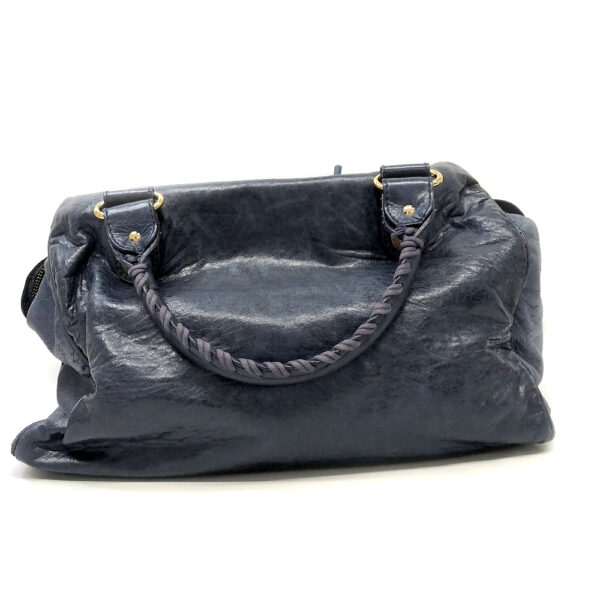 h2205617 3 Balenciaga The Giant Midday Handbag Leather Navy