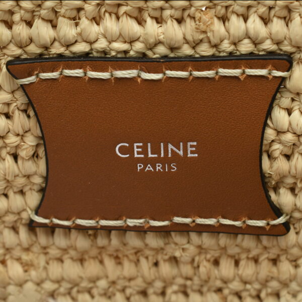 ik 00 0436750 07 Celine Nano Baguette Handbag Raffia Leather Brown