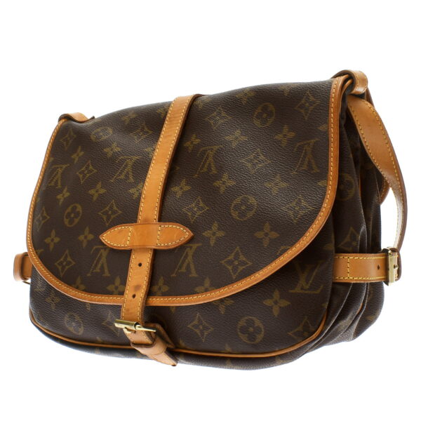 ik 00 0436931 02 Louis Vuitton Monogram Saumur 30 Shoulder Bag Brown