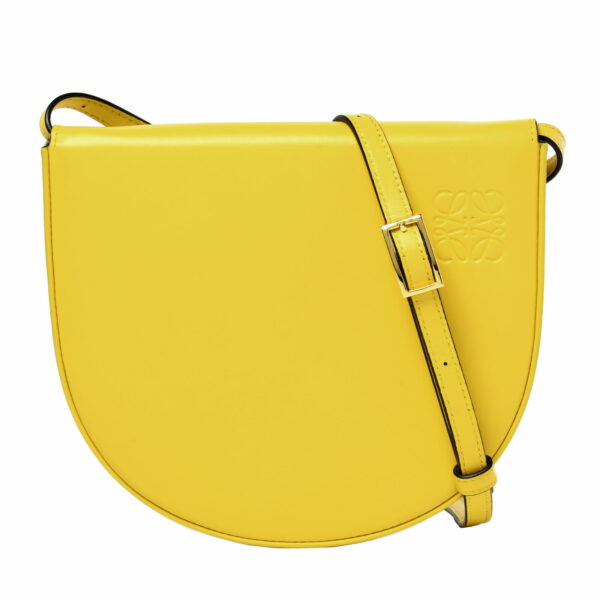 ik 00 0439680 00 Loewe Heel Shoulder Bag Soft Calf Yellow