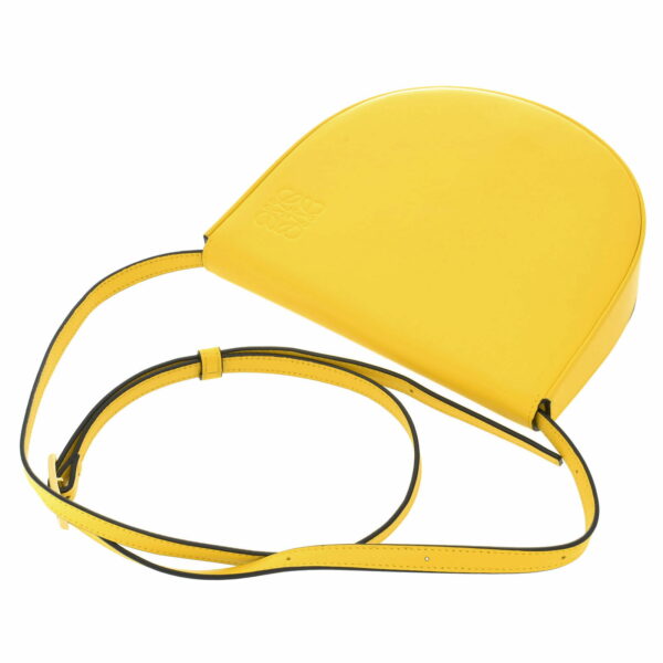 ik 00 0439680 02 Loewe Heel Shoulder Bag Soft Calf Yellow