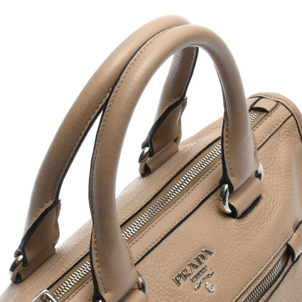 ik 00 0439747 02 Prada Handbag Leather Camel