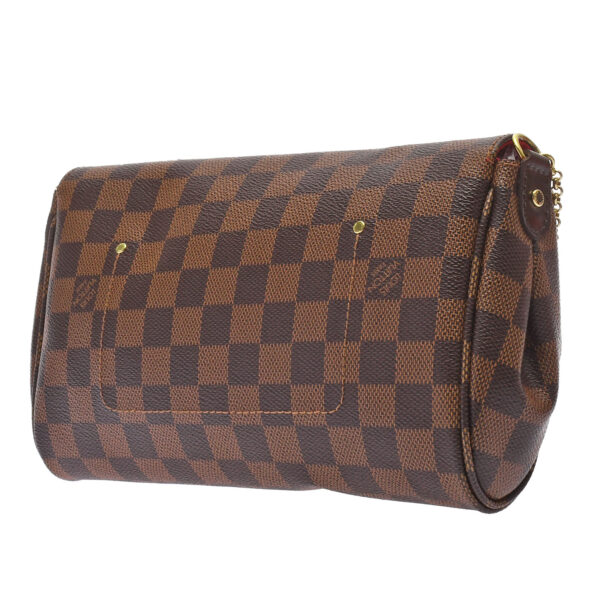 ik 00 0439919 01 Louis Vuitton Damier Favorite MM 2WAY Shoulder Bag Ebene Brown