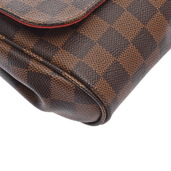 ik 00 0439919 05 Louis Vuitton Damier Favorite MM 2WAY Shoulder Bag Ebene Brown