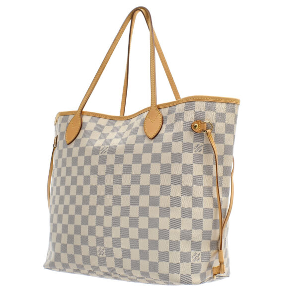 ik 00 0440068 01 Louis Vuitton Damier Azur Neverfull MM Tote Bag Azure