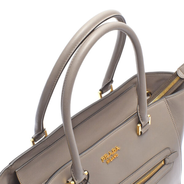 ik 00 0440085 02 Prada Handbag Leather Gray