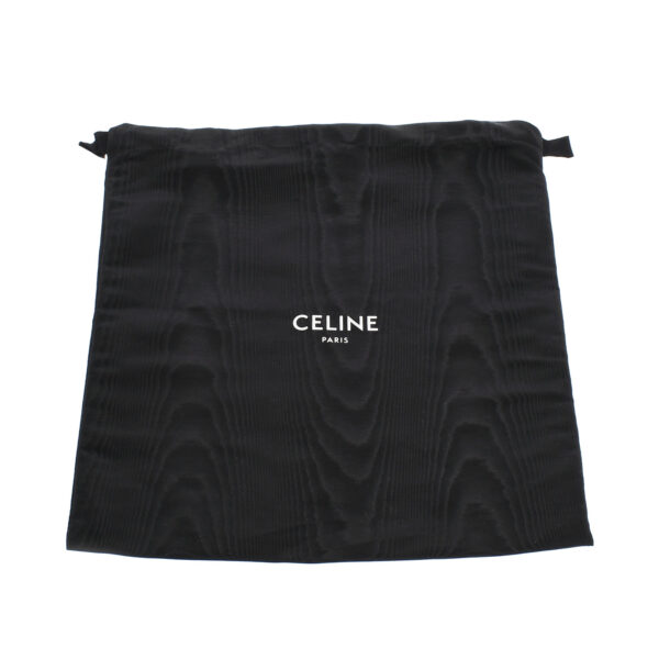 ik 00 0446055 013 Celine Triomphe Medium Shoulder Bag Shiny Calf Black