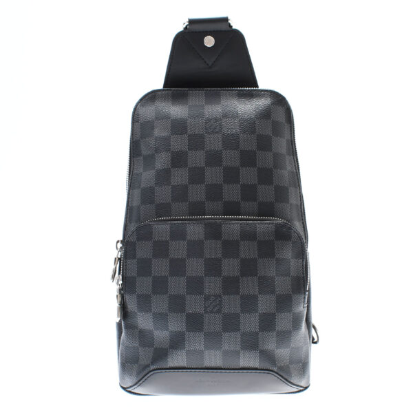 ik 00 0446106 00 Louis Vuitton Damier Graphite Avenue Sling Bag Black