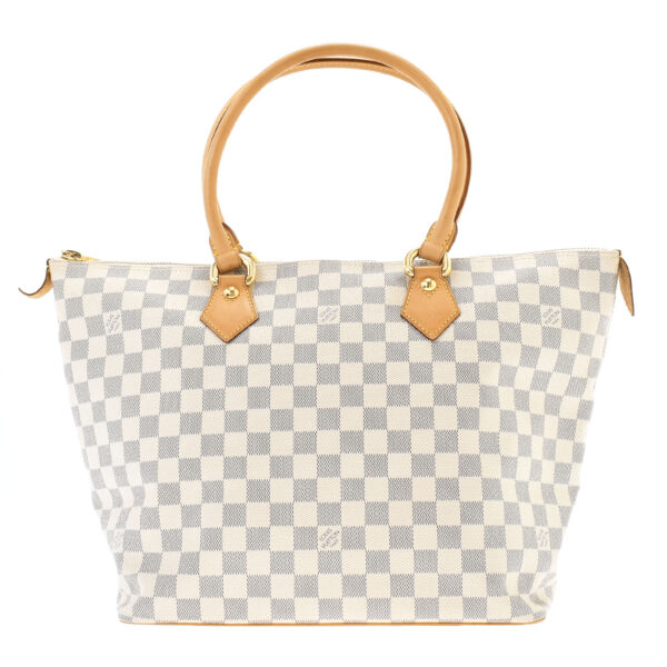 ik 00 0446111 00 Louis Vuitton Damier Azur Saleya MM Tote Bag Azure