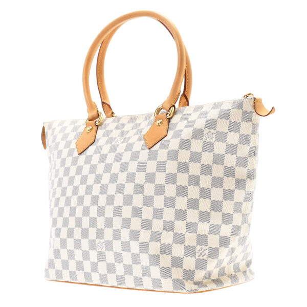 ik 00 0446111 01 Louis Vuitton Damier Azur Saleya MM Tote Bag Azure