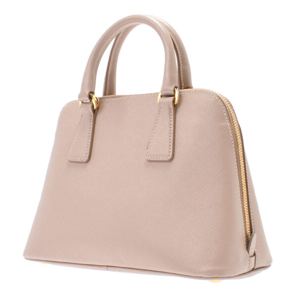 ik 00 0446112 01 Prada 2Way Handbag Saffiano Leather Pink Beige