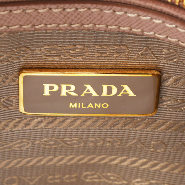 ik 00 0446112 011 Prada 2Way Handbag Saffiano Leather Pink Beige