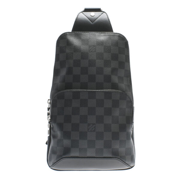 ik 00 0446417 00 Louis Vuitton Damier Graphite Avenue Sling Bag Black