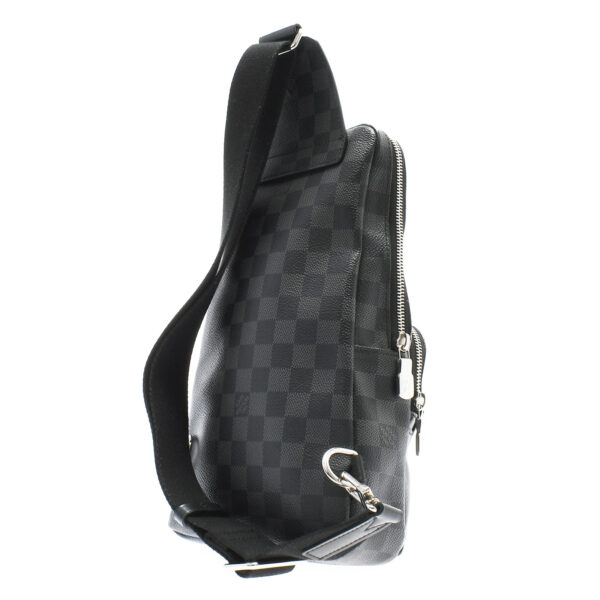 ik 00 0446417 01 Louis Vuitton Damier Graphite Avenue Sling Bag Black