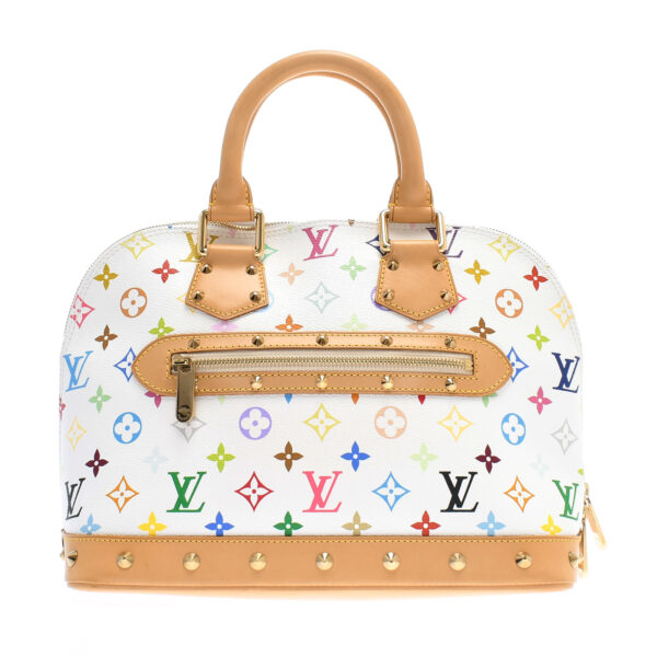 ik 00 0446422 00 Louis Vuitton Monogram Multicolor Alma PM Handbag Bronze White