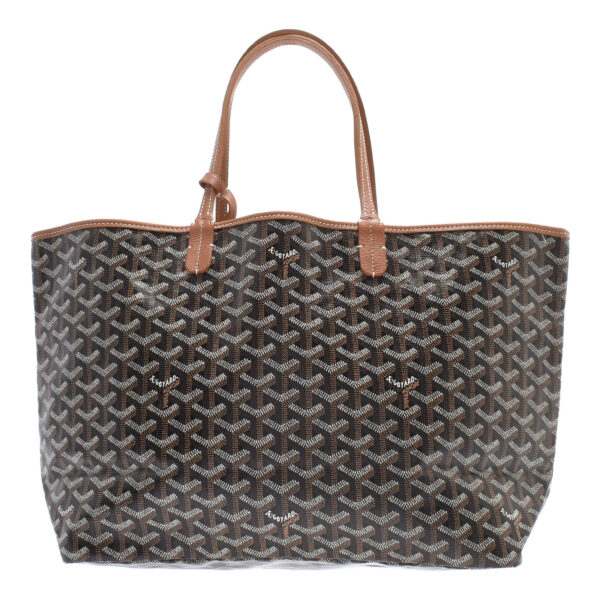 ik 00 0446432 00 Goyard Saint Louis PM Herringbone Handbag Leather Black