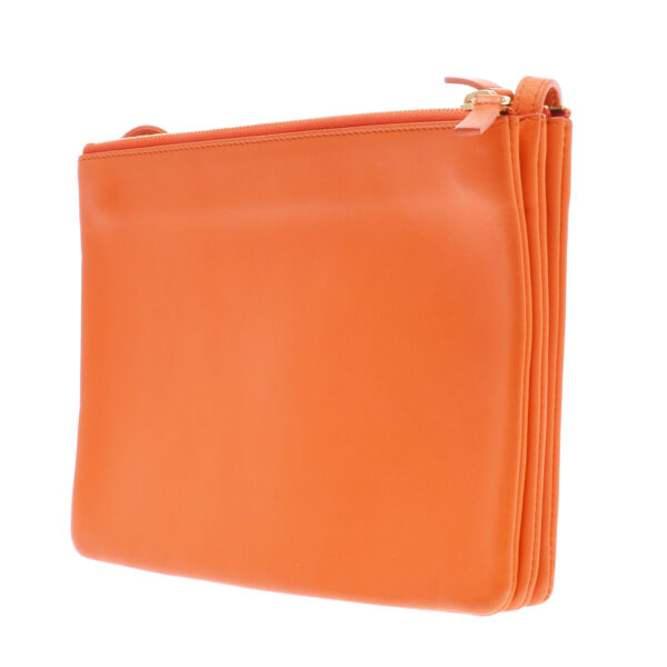 ik 00 0448635 01 Celine Trio Shoulder Bag Leather Orange