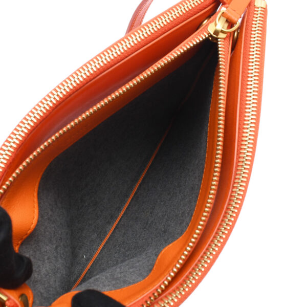 ik 00 0448635 05 Celine Trio Shoulder Bag Leather Orange