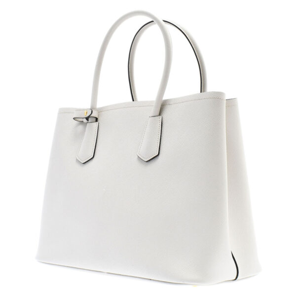 ik 00 0449567 01 Prada 2Way Tote Bag Saffiano Leather White