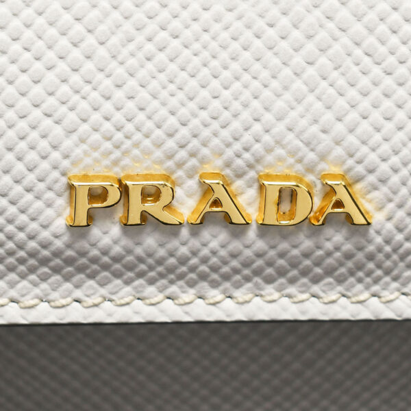 ik 00 0449567 012 Prada 2Way Tote Bag Saffiano Leather White