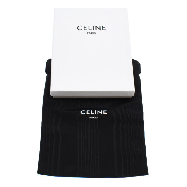 ik 00 0449582 011 Celine Phone Pouch Triomphe Canvas Lambskin Tan