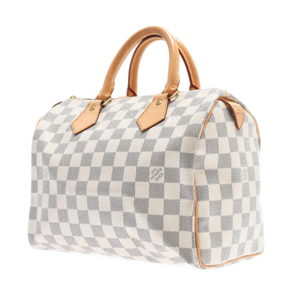 ik 00 0449614 01 Louis Vuitton Damier Azur Speedy 25 Handbag Azure