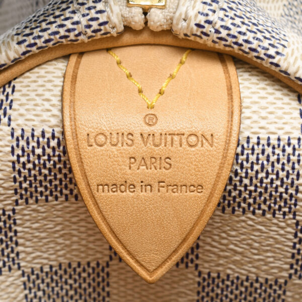 ik 00 0449614 09 Louis Vuitton Damier Azur Speedy 25 Handbag Azure