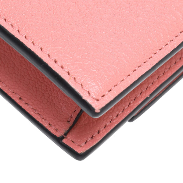 ik 00 0449668 08 Miu Miu Chain Wallet Calf Leather Pink