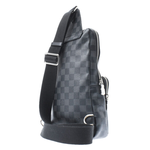 ik 00 0450429 01 Louis Vuitton Damier Graphite Avenue Sling Bag Black