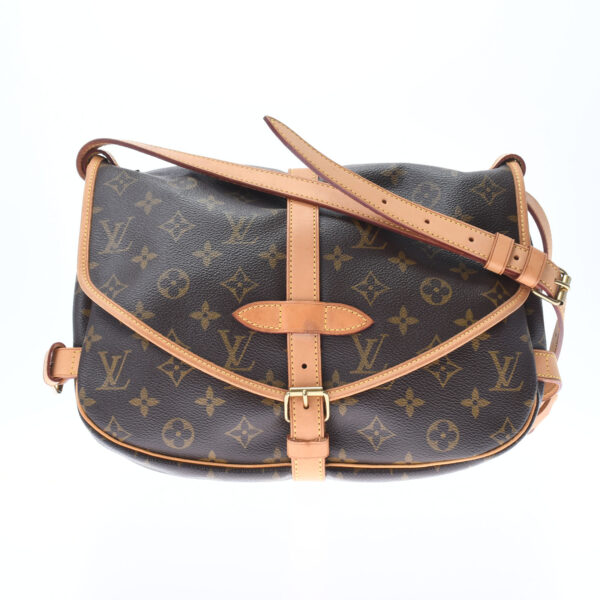 ik 00 0450905 1 Louis Vuitton Monogram Saumur 30 Shoulder Bag Maron