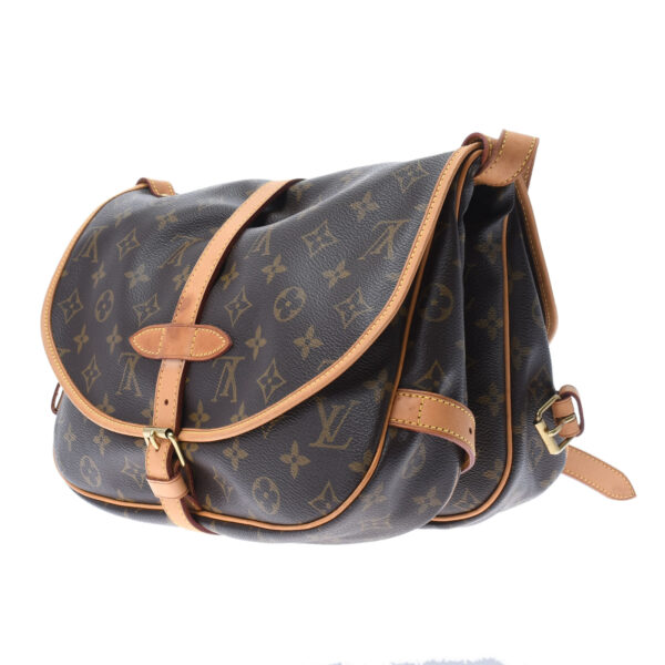 ik 00 0450905 2 Louis Vuitton Monogram Saumur 30 Shoulder Bag Maron