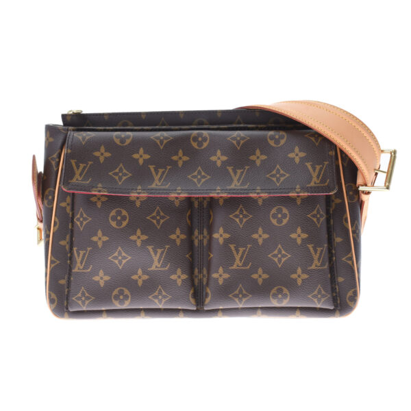 ik 00 0450953 1 Louis Vuitton Monogram Viva Cite GM Shoulder Bag Brown