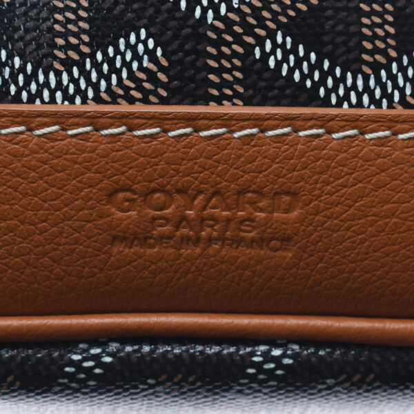 ik 00 0451069 11 Goyard Petit Flotte PM Herringbone Shoulder Bag Calf Brown