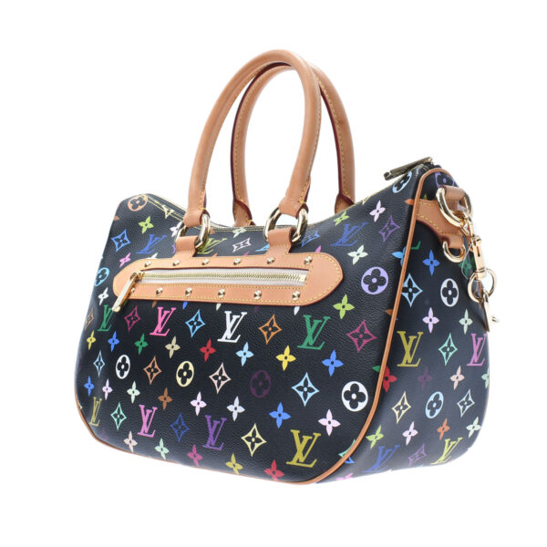 ik 00 0451291 2 Louis Vuitton Monogram Multicolor Rita 2WAY Handbag Noir