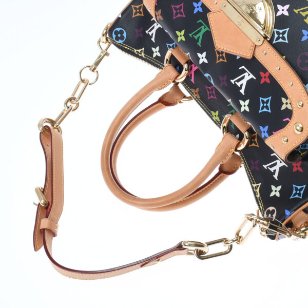 ik 00 0451291 3 Louis Vuitton Monogram Multicolor Rita 2WAY Handbag Noir