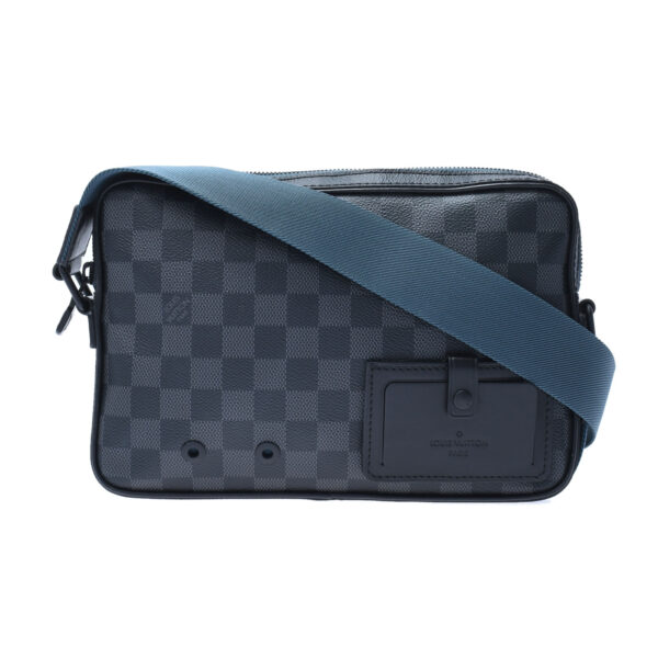 ik 00 0453171 1 Louis Vuitton Damier Graphite Alpha Messenger Shoulder Bag Black