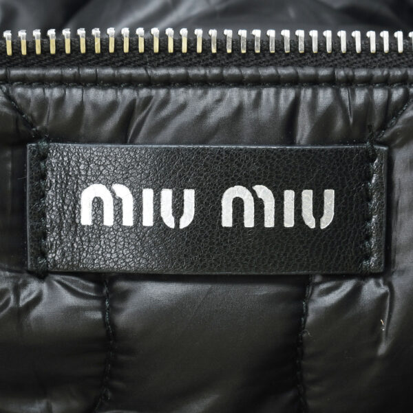 ik 00 0453223 09 Miu Miu 2Way Tote Bag Nylon Black