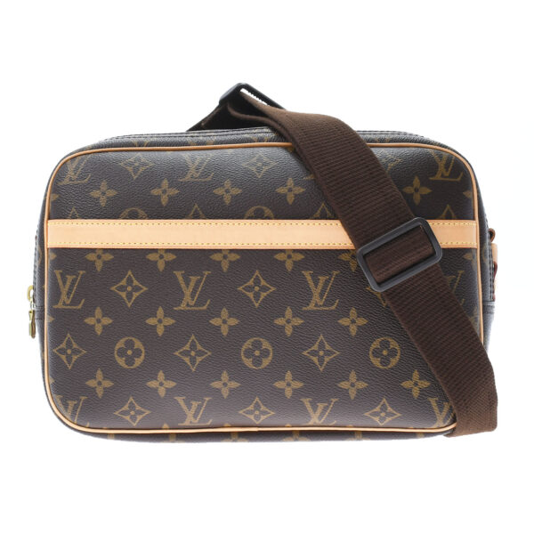 ik 00 0453228 00 Louis Vuitton Monogram Reporter S Shoulder Bag Brown