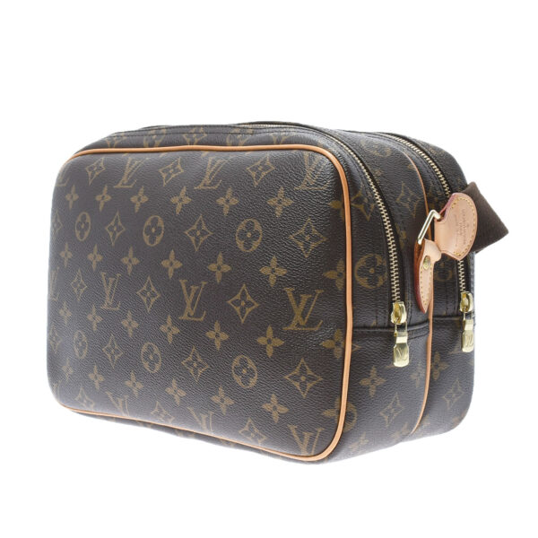 ik 00 0453228 01 Louis Vuitton Monogram Reporter S Shoulder Bag Brown