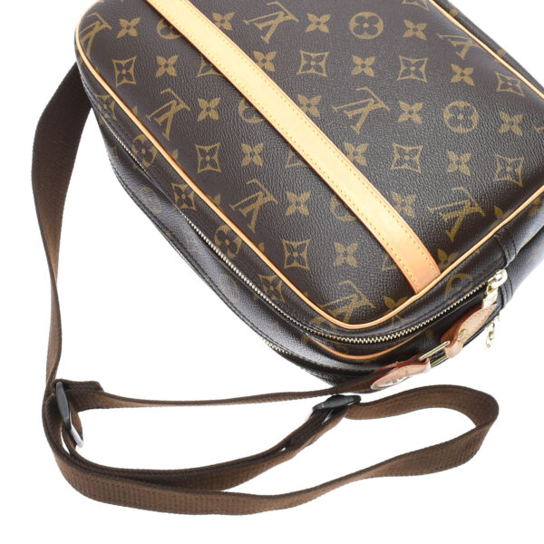 ik 00 0453228 02 Louis Vuitton Monogram Reporter S Shoulder Bag Brown