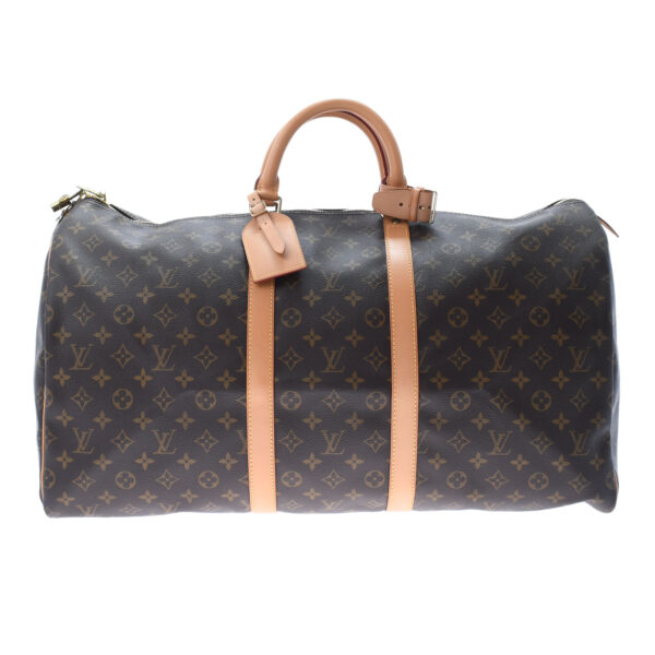 ik 00 0453240 1 Louis Vuitton Monogram Keepall 55 Bag Brown