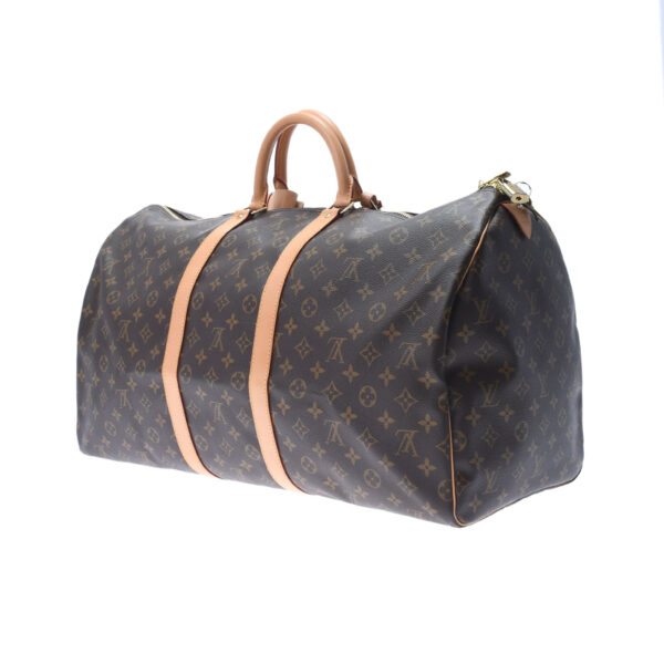 ik 00 0453240 2 Louis Vuitton Monogram Keepall 55 Bag Brown