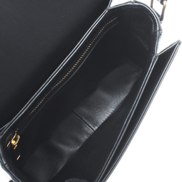 ik 00 0453388 04 Celine Teen Triomphe Shoulder Bag Shiny Calf Black